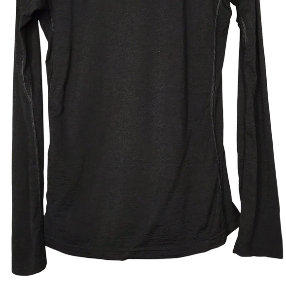 Icebreaker Merino Wool Bodyfit 150 Base Layer 1/4 Zip Black Trim Fit Men's Large - Picture 11 of 13